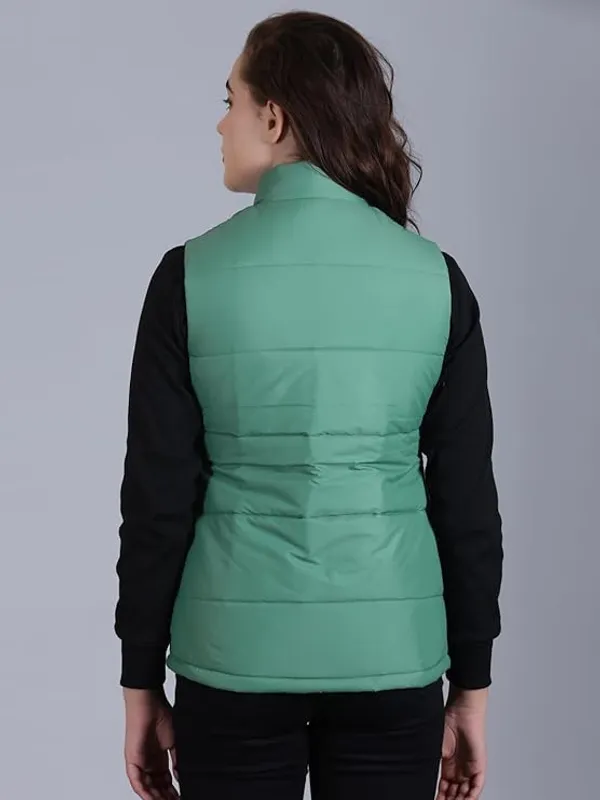 Dark_Mint_Premium_Polyester_Sleeveless_Jacket_For_Women