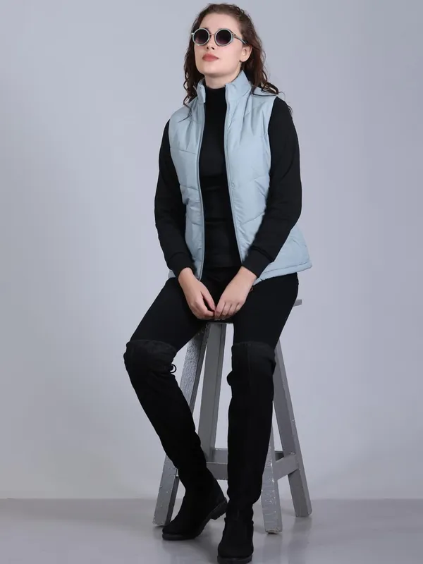 Baby_Blue_Premium_Polyester_Sleeveless_Jacket_For_Women