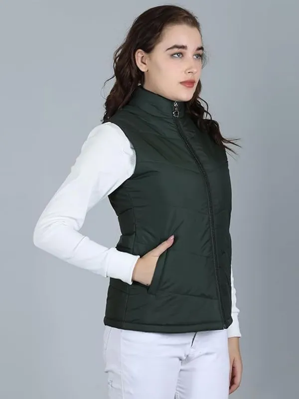 Olive_Premium_Polyester_Sleeveless_Jacket_For_Women