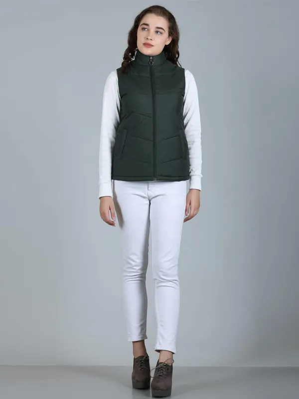 Olive_Premium_Polyester_Sleeveless_Jacket_For_Women