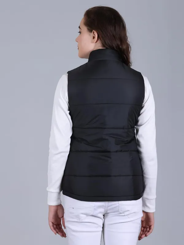Black_And_Red_Premium_Polyester_Jacket_For_Women