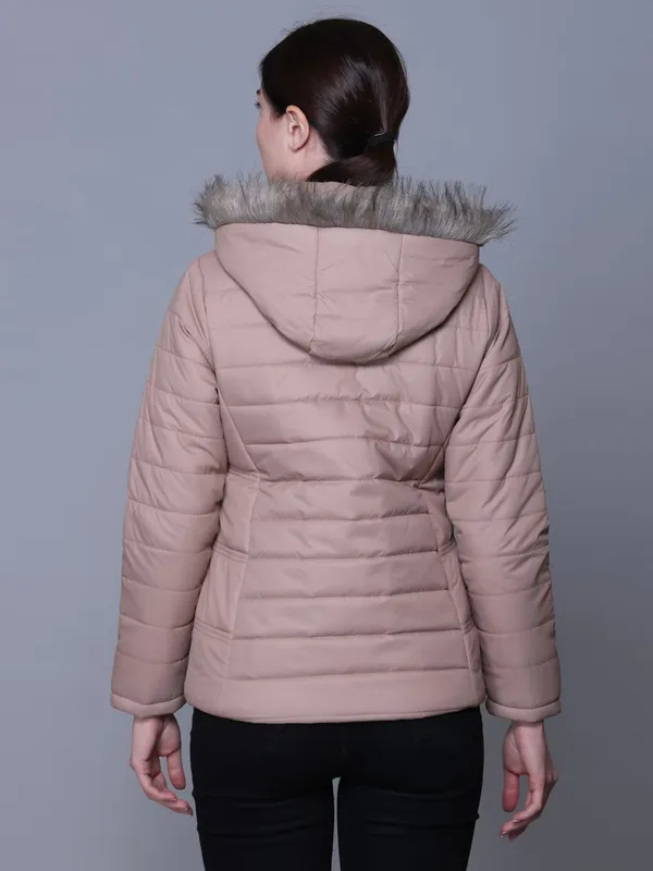Khaki_Premium_Polyester_Wo_Puffer_Jacket_For_Women
