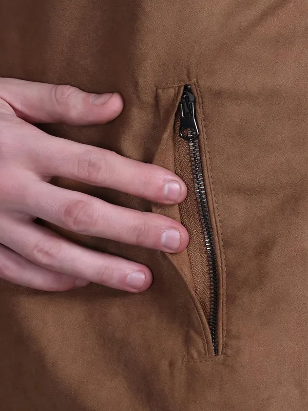 Tan_Premium_Polyester_Jacket_For_Men