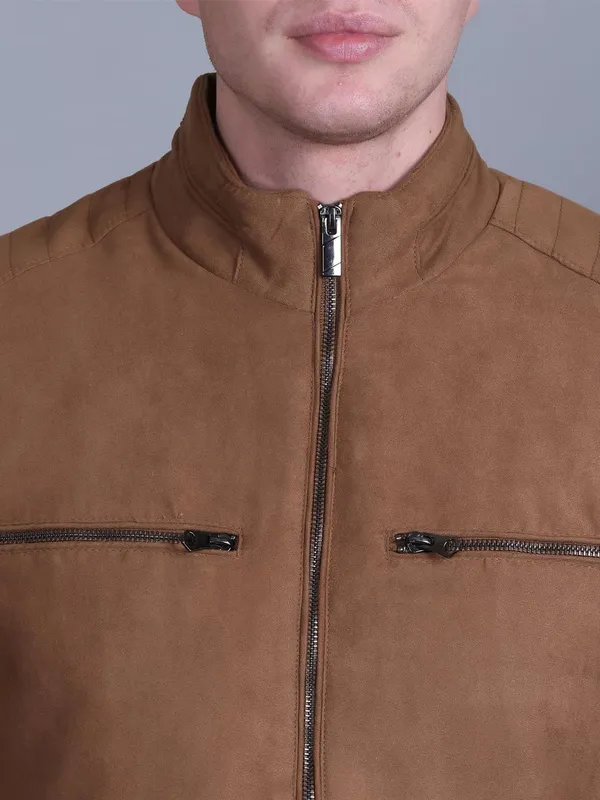 Tan_Premium_Polyester_Jacket_For_Men