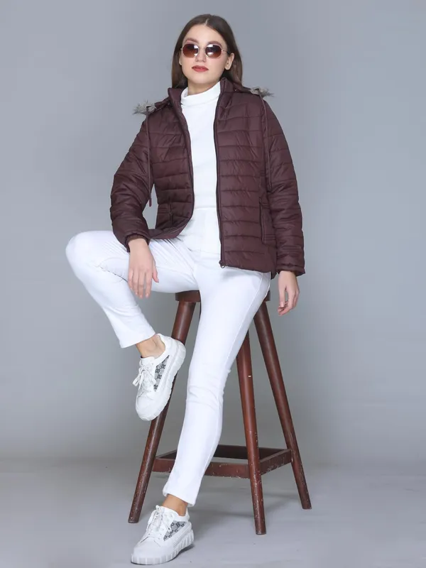 Wine_Premium_Polyester_Wo_Puffer_Jacket_For_Women