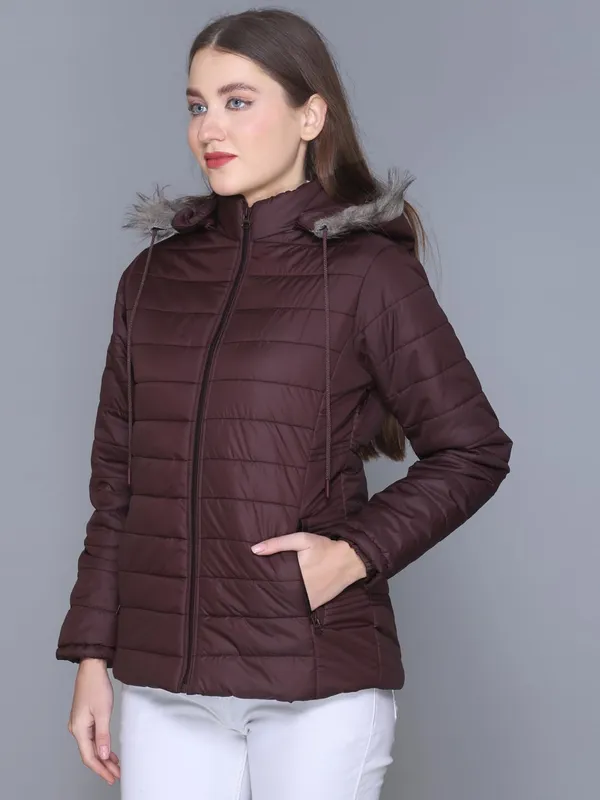 Wine_Premium_Polyester_Wo_Puffer_Jacket_For_Women