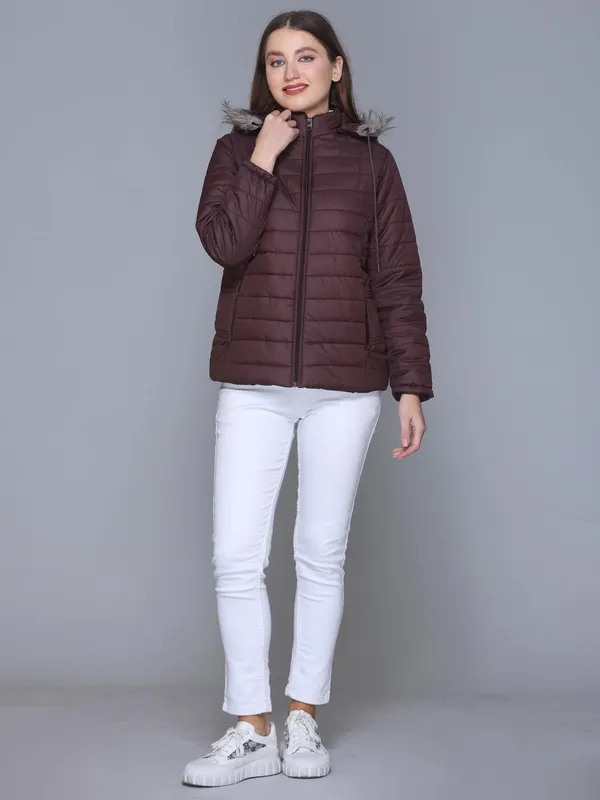 Wine_Premium_Polyester_Wo_Puffer_Jacket_For_Women