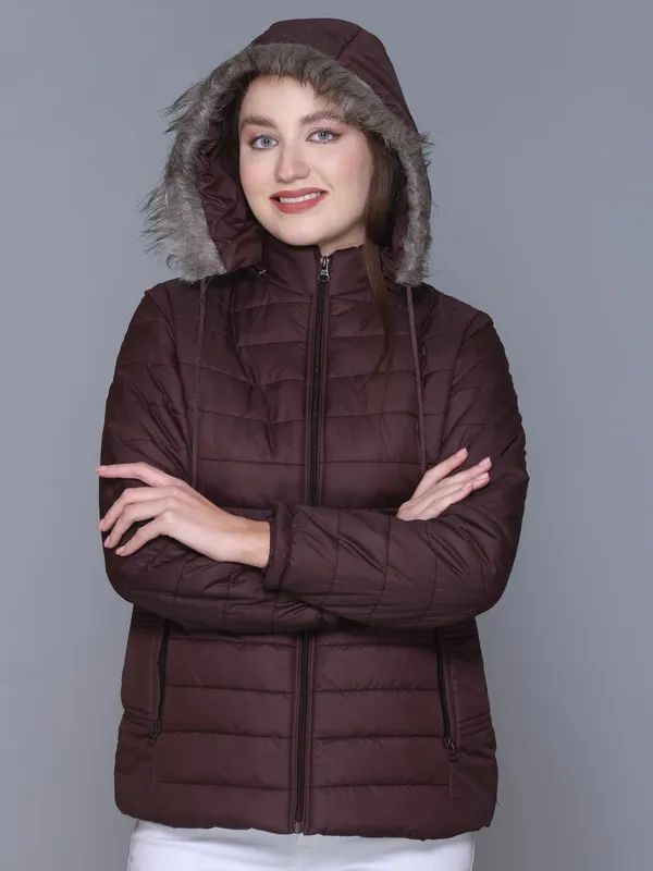 Wine_Premium_Polyester_Wo_Puffer_Jacket_For_Women