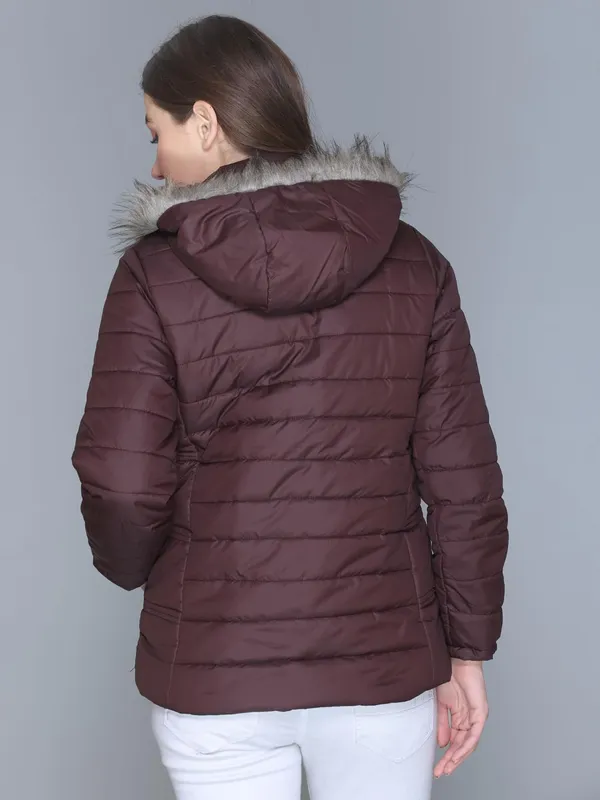 Wine_Premium_Polyester_Wo_Puffer_Jacket_For_Women