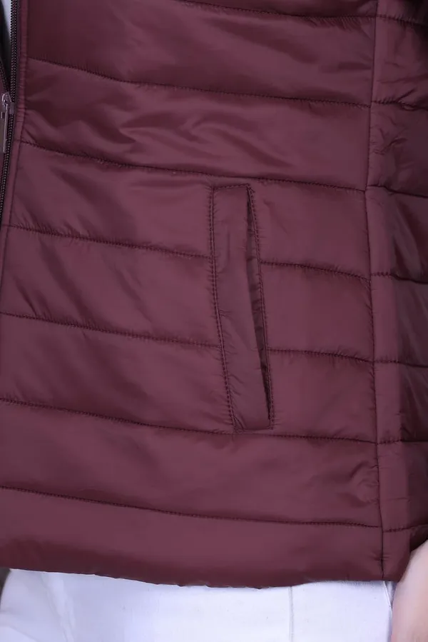 Burgundy_Premium_Polyester_Puffer_Jacket_For_Women