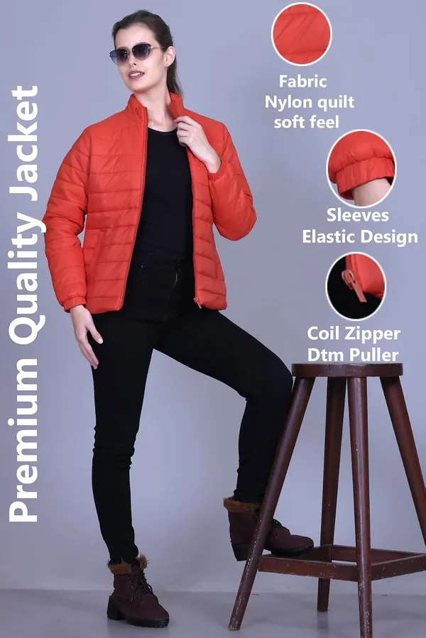 Bright_Red_Premium_Polyester_Puffer_Jacket_For_Women