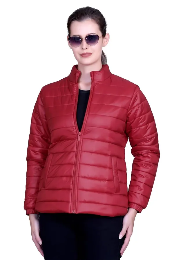 Dark_Red_Premium_Nylon_Puffer_Jacket_For_Women