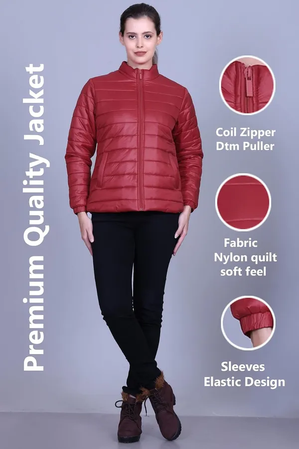 Dark_Red_Premium_Nylon_Puffer_Jacket_For_Women