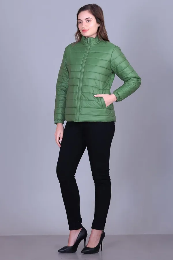 Forest_Green_Premium_Polyester_Puffer_Jacket_For_Women
