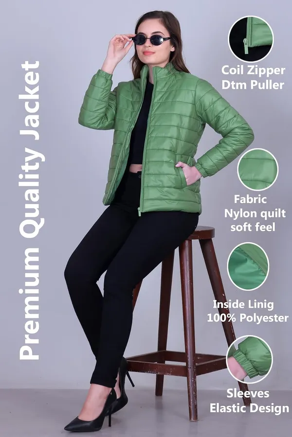 Forest_Green_Premium_Polyester_Puffer_Jacket_For_Women