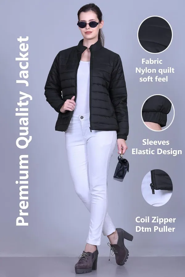 Black_Premium_Nylon_Puffer_Jacket_For_Women