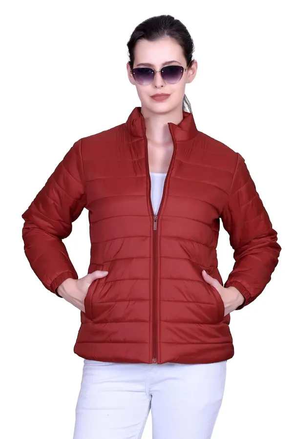 Maroon_Premium_Nylon_Puffer_Jacket_For_Women
