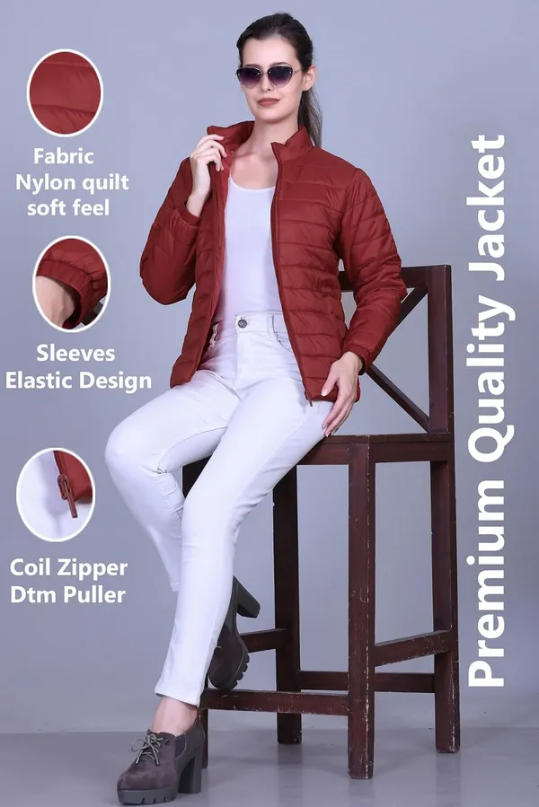 Maroon_Premium_Nylon_Puffer_Jacket_For_Women