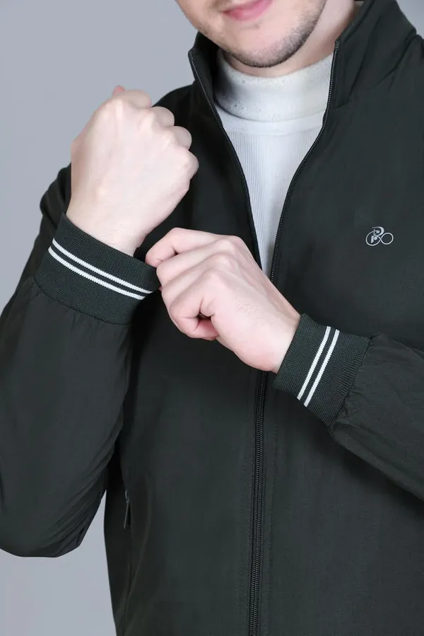 Olive_Premium_Polyester_Jacket_For_Men