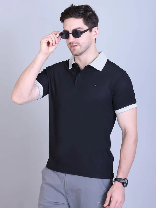 Black_Premium_Sap_Matte_Polo_T-Shirt_For_Men