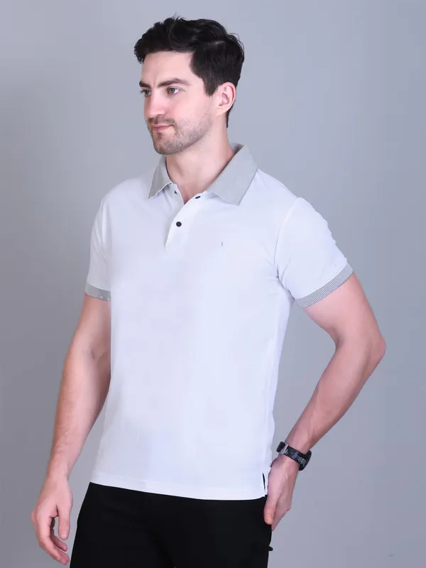 White_Premium_Sap_Matte_Polo_T-Shirt_For_Men