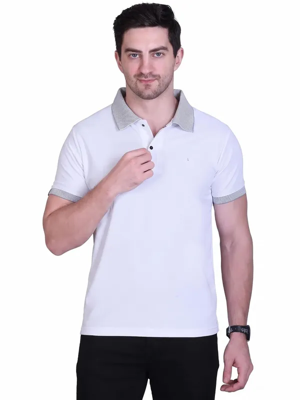 White_Premium_Sap_Matte_Polo_T-Shirt_For_Men