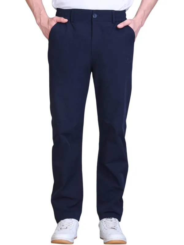 Blue_Premium_Polyester_Casual_Pants_For_Men