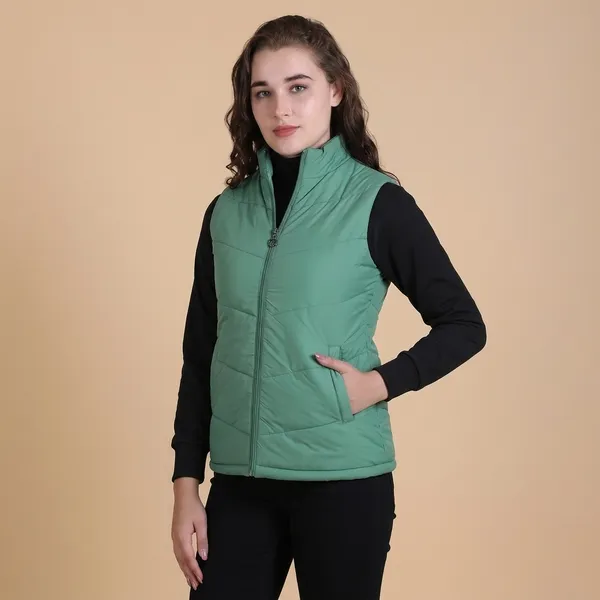 Dark_Mint_Premium_Polyester_Sleeveless_Jacket_For_Women