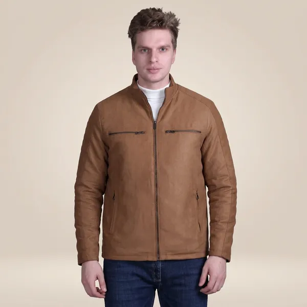 Tan_Premium_Polyester_Jacket_For_Men