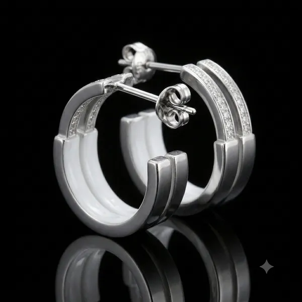 925_Silver_Gold_Tone_Hoop_Earrings_With_Crystal_Detailing