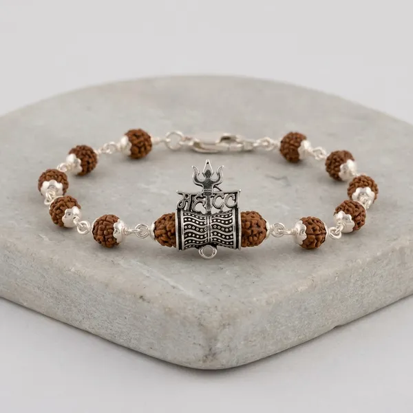 Silver_Rudraksha_Trishul_Mahakaal_Bracelet_For_Men