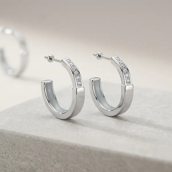 925_Silver_Blue_And_Silver_Tone_Hoop_Earrings_With_Crystal_Detailing