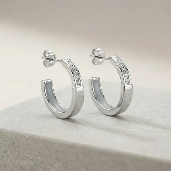 925_Silver_Blue_And_Silver_Tone_Hoop_Earrings_With_Crystal_Detailing