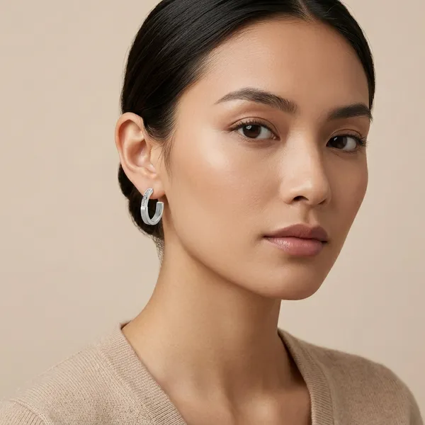 925_Silver_Blue_And_Silver_Tone_Hoop_Earrings_With_Crystal_Detailing