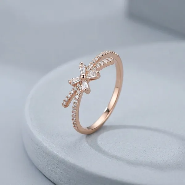 925_Silver_Crystal_Bow_Ring_For_Women