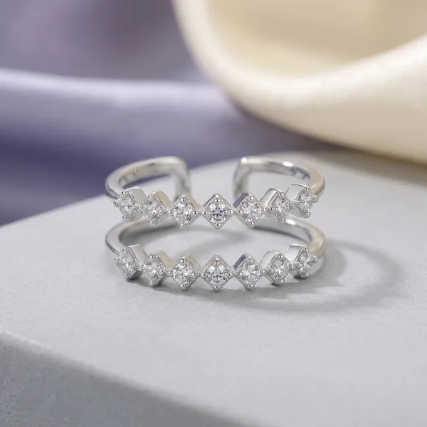 925_Silver_Dual_Band_Adjustable_Crystal_Ring_For_Women