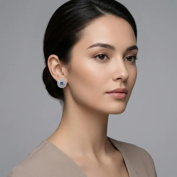 925_Silver_Blue_Stone_Double_Halo_Stud_Earrings