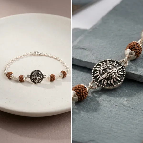 925_Silver_5_Mukhi_Rudraksha_Surya_Bracelet_For_Men