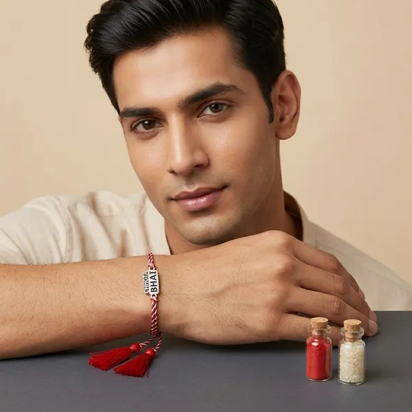 925_Silver_Rakhi_With_Roli_Chawal_Glass_Bottle_And_Happy_Rakhi_Card
