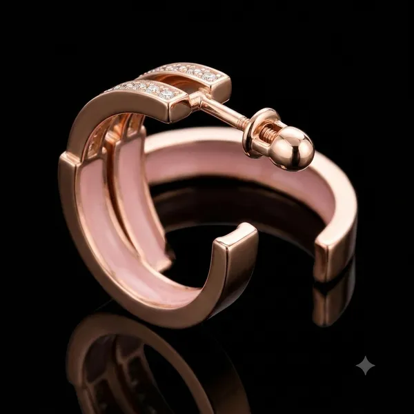 925_Silver_Rose_Gold_Tone_Hoop_Earrings_With_Crystal_Detailing
