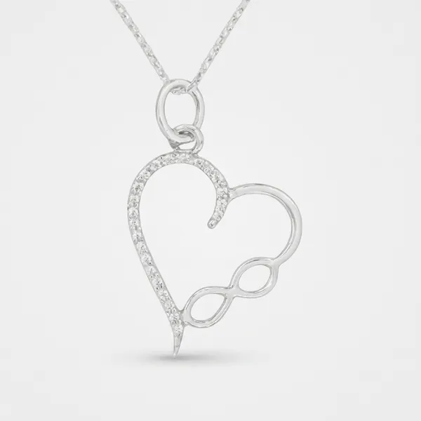 925_Silver_Heart_Infinity_Symbol_Pendant_Necklace_For_Women