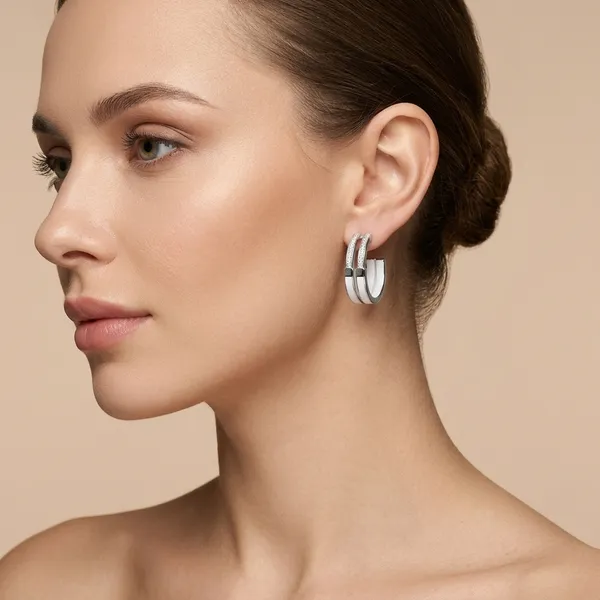 925_Silver_Rose_Gold_And_Silver_Tone_Hoop_Earrings_With_Crystal_Detailing_Set_Of_3