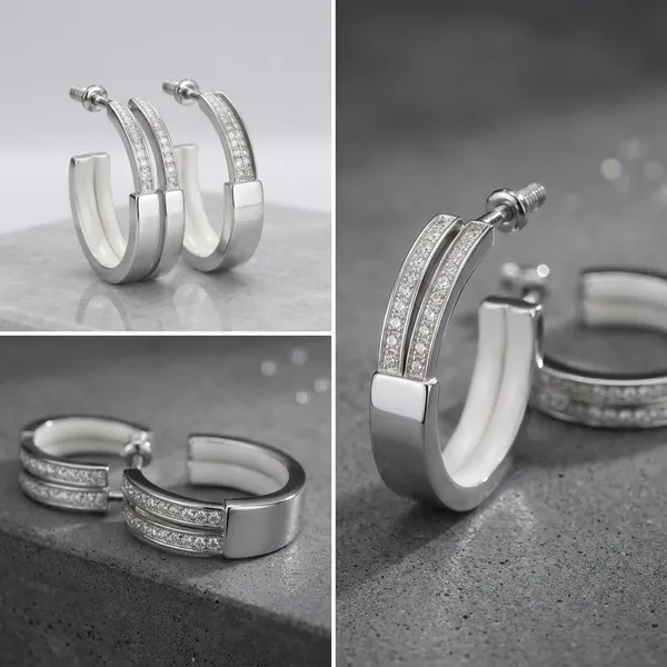 925_Silver_Gold_Tone_Hoop_Earrings_With_Crystal_Detailing