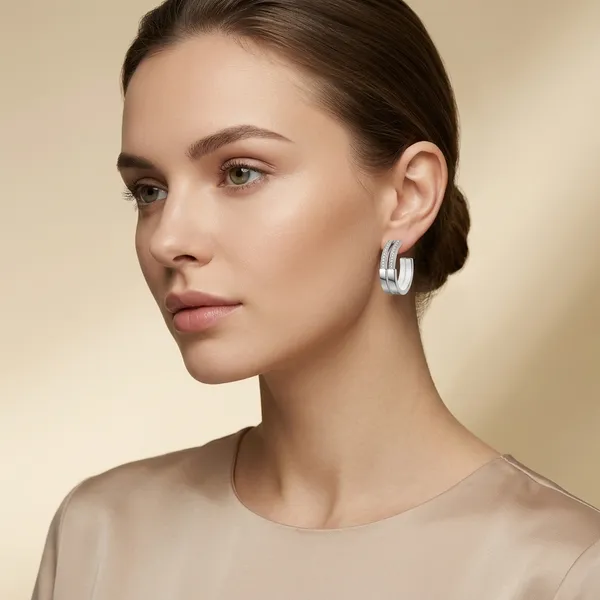 925_Silver_Gold_Tone_Hoop_Earrings_With_Crystal_Detailing