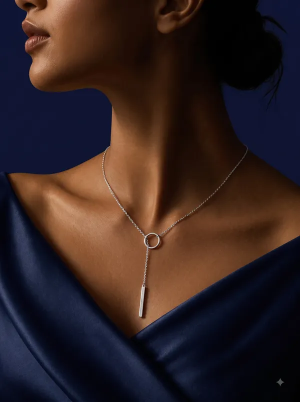 925_Silver_Circle_Bar_Lariat_Pendent_For_Women