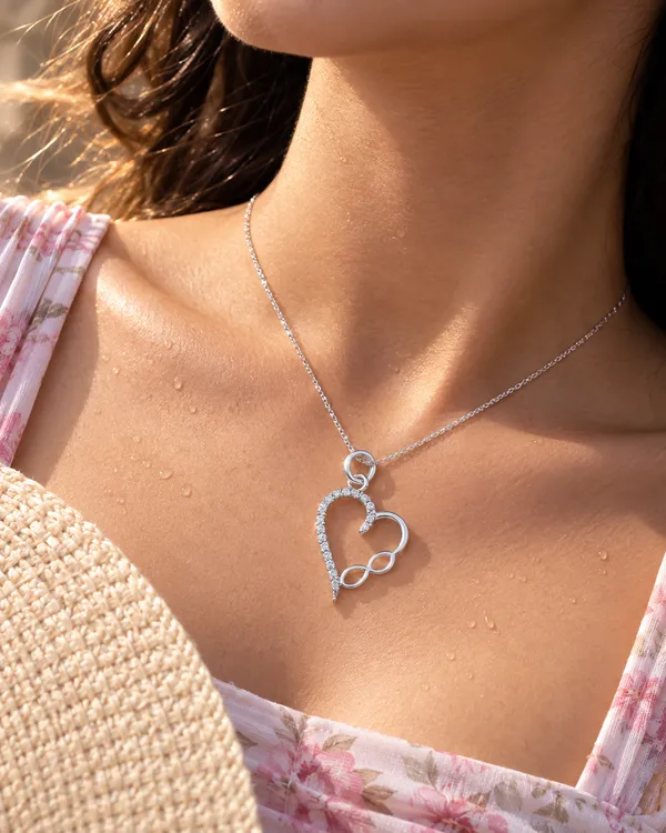 925_Silver_Heart_Infinity_Symbol_Pendant_Necklace_For_Women