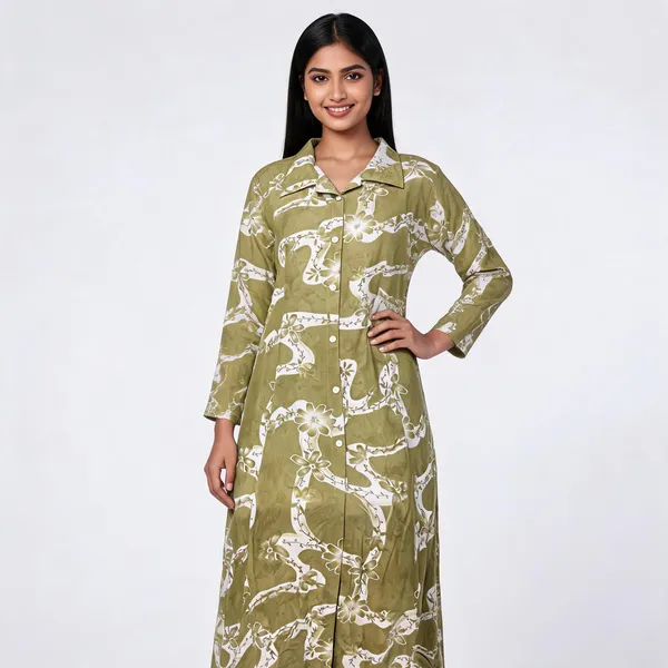 Olive_Green_Cotton_Floral_Embroidered_Kurta_Set_For_Women