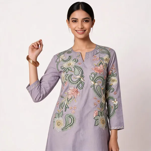 Grey_Cotton_Mix_Embroidered_Kurta_Set_For_Women