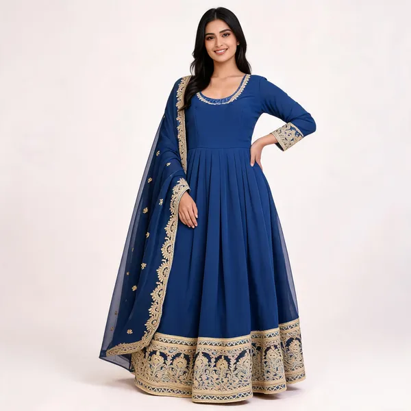 Royal_Blue_Georgette_Anarkali_Suit_For_Women