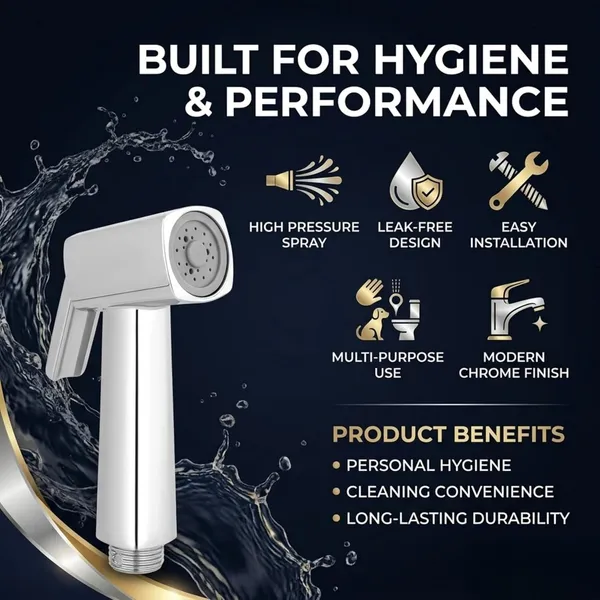 Sunka_Abs_Silver_Handheld_Bidet_Sprayer_With_Hose_And_Wall_Mount